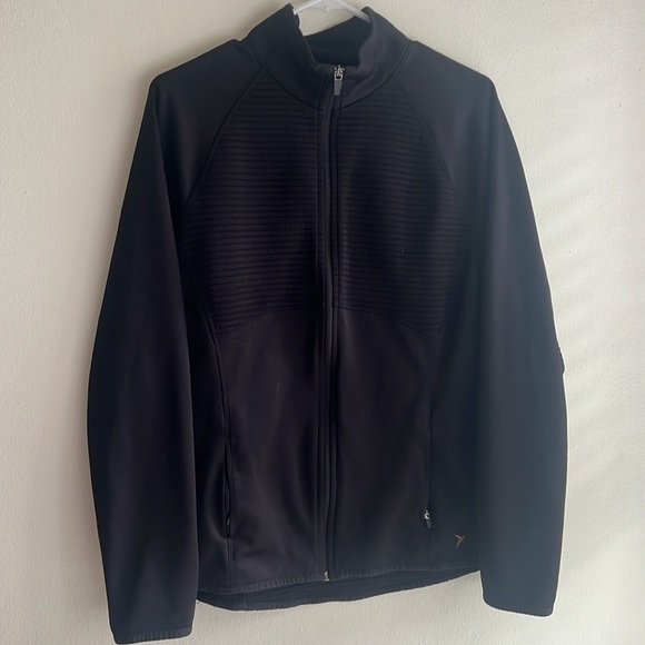 Women’s Dri Fit Workout Zip Up - Textured - Black - Large - Picture 2 of 3